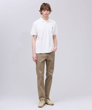 J.PRESS MEN コットンカノコオーバーダイ ポロシャツ ホワイト系