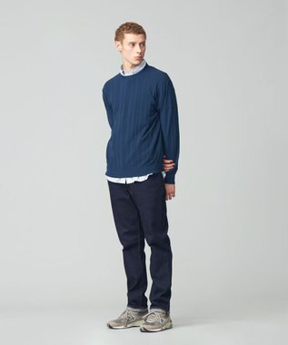 J.PRESS MEN 【FLEX YARN】ケーブルニット ブルー系