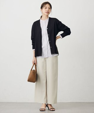 J.PRESS LADIES L Vis/Peスパーク ニット カーディガン ダークブラウン系