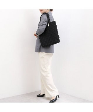 UNBILLION カシュカシュ cachecache / 3Dフラワー刺繍トート ブラック