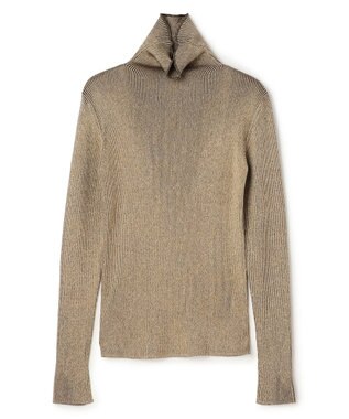 uncrave ラメニット タートルトップス シャンパンゴールド