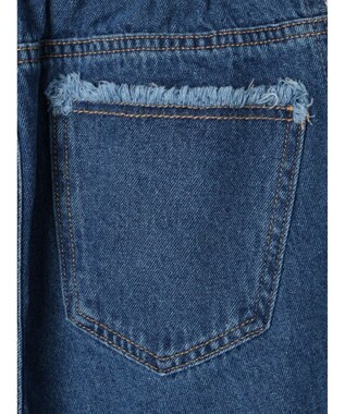 Green Parks ・Ｄｏｕｂｌｅ　Ｆｌａｇｓフリンジラインストレートデニム Indigo