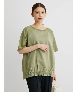 Green Parks 前ゴムドッキングカットプルオーバー Light Khaki
