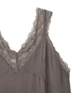 Green Parks レースチュニックキャミ Charcoal Gray