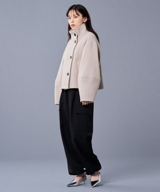 uncrave 【撥水】プルーフ メルトン スタンドネック コート（uncrave STANDARD） グレージュ