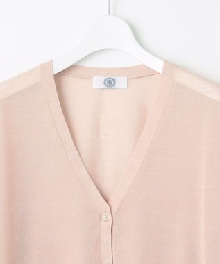 洗える】LINEN MIX SHEER Vネック カーディガン / J.PRESS LADIES L