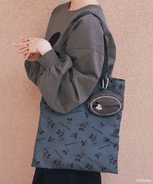 earth music&ecology 【予約】Disney/アソートポーチ付きエコバッグ チャコールグレー