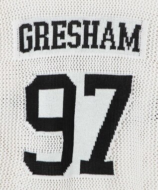 WEGO ロゴメッシュジャガードニット オフホワイト