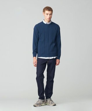 J.PRESS MEN 【FLEX YARN】ケーブルニット ブルー系
