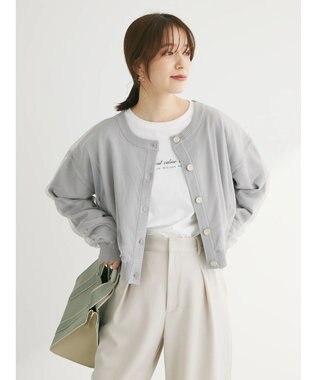 Green Parks ・ＥＬＥＮＣＡＲＥ　ＤＵＥ　２ｗａｙチュールレイヤーカーデ Gray