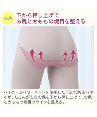 BRADELIS New York 【BRADELIS NewYork peace】綿混楽々dailyシェイプパンツ25 ガードルショーツ 1枚履き可能 ハイウエスト 補正 下着 細見え パールグレージュ