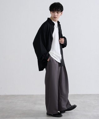 WEGO ワイドストレートスラックス グレー