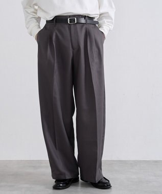 WEGO ワイドストレートスラックス グレー