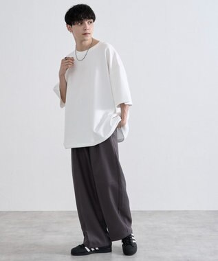 WEGO ワイドストレートスラックス グレー