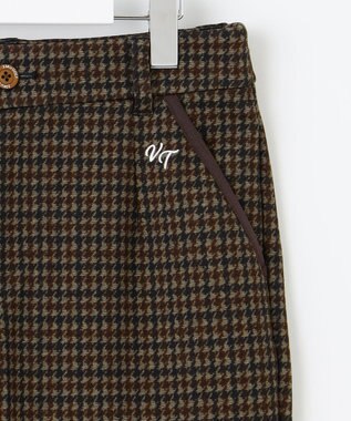 23区GOLF 【WOMEN】ガンクラブチェックテーパードパンツ ダークブラウン系3