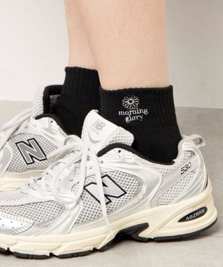 WEGO モチーフ刺繍アンクルソックス