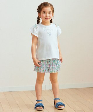 ANY KIDS フリル 天竺 ショート パンツ アイス