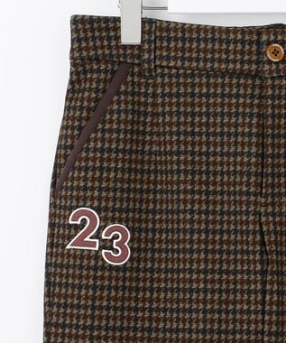 23区GOLF 【WOMEN】ガンクラブチェックテーパードパンツ ダークブラウン系3