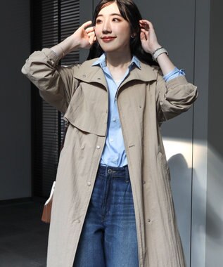 AMERICAN HOLIC スタンドカラーコート Beige