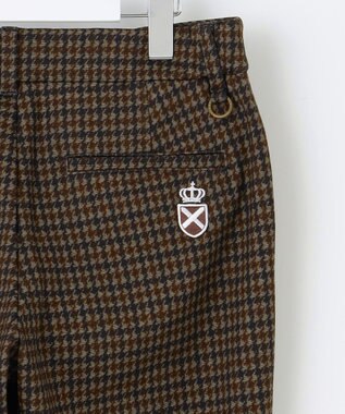 23区GOLF 【WOMEN】ガンクラブチェックテーパードパンツ ダークブラウン系3