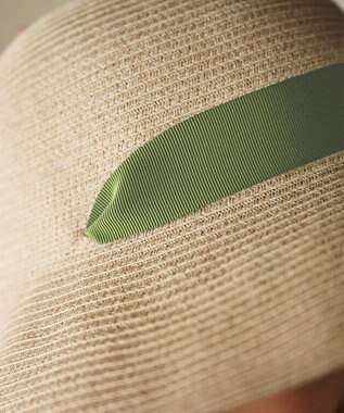 #Newans 【UVカット/洗える】〈花乃まりあさんコラボ〉リボン2本つきサマーハット ベージュ