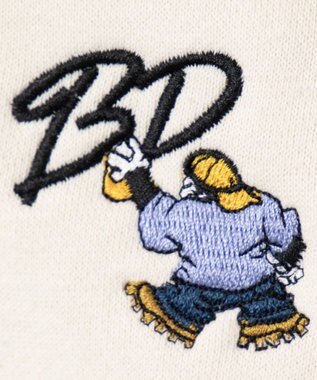 WEGO 【ユニセックス着用ITEM/裏起毛】別注BENDAVISワンポイントプルオーバー オフホワイト