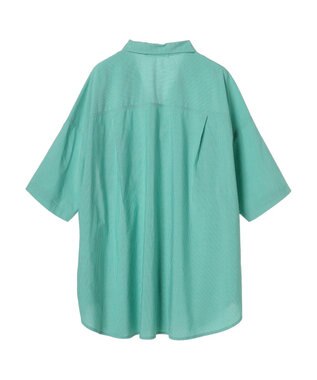 AMERICAN HOLIC 接触冷感＋ＵＶカットＷポケットＢＩＧシャツチュニック Stripe