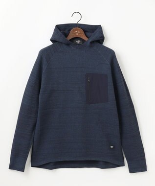 JOSEPH ABBOUD MOUNTAIN 【軽さ/ストレッチ】ホールガーメント3Dニット パーカー ネイビー系