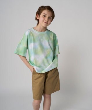 OP／FILA 【RUSTY】ニコちゃん×タイダイ柄半袖Tシャツ グリーン