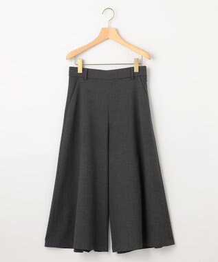 組曲 【WEB限定】ウールライクストレッチ フレアパンツ チャコールグレー系
