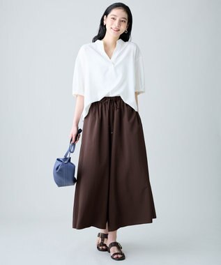 ANY 筒形ショルダーバッグ ネイビー