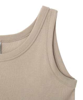 AMERICAN HOLIC テレコタンクトップ Gray Beige