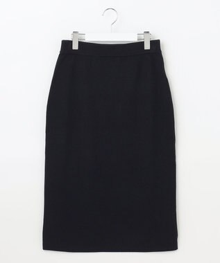 J.PRESS LADIES 【洗える】 レーヨンストレッチフルニードル ニット タイト スカート ネイビー系