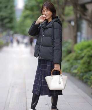 J.PRESS LADIES 【2way】バンブー バッグ グレージュ×オフ系