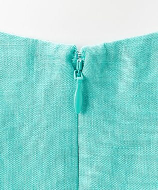 23区 【エステータ】チンツリネン Aライン フレアワンピース ターコイズブルー系