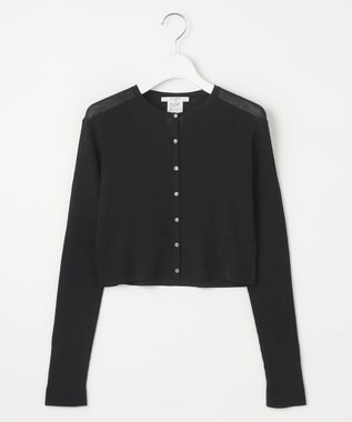 23区 L 【SLOW/一部店舗限定】シアーサマー リブ カーディガン ブラック系