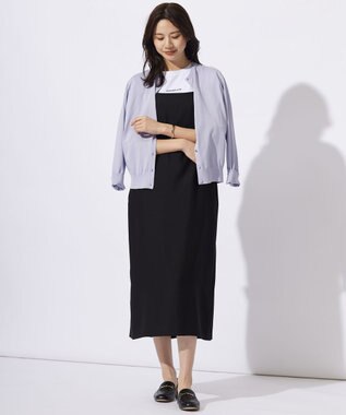 J.PRESS LADIES 【洗える】BASIC HT-COTTON クルーネック カーディガン ラベンダー系