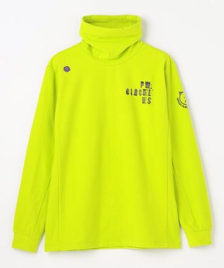 PW CIRCULUS 【起毛素材であたたか】【MEN】スピンドル付 両面起毛タートルネック ゴルフ ライトグリーン系