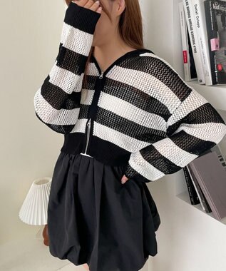 WEGO メッシュニットショートパーカー