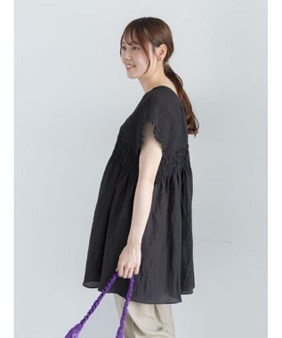 Te chichi シャーリングチュニック ブラック