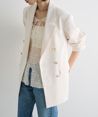 Green Parks ダブルテーラードジャケット Off White