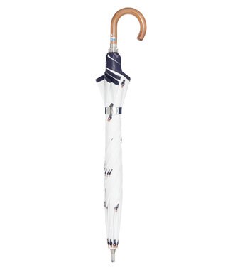 MOONBAT POLO RALPH LAUREN 晴雨兼用 長傘 ポロベアプリント 裏カラー 日傘 一級遮光 遮熱 UV オフホワイト