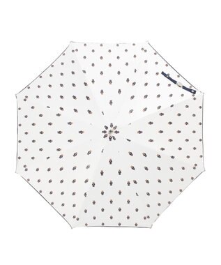 MOONBAT POLO RALPH LAUREN 晴雨兼用 長傘 ポロベアプリント 裏カラー 日傘 一級遮光 遮熱 UV オフホワイト