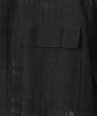 ICB 【洗える】シアードビーチェックブルゾン ブラック系チェック