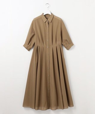 自由区 シアーボイルシャツ ワンピース ブロンズ