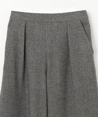 ANY 【洗濯機可能/ウエストゴム】ライトツイード ワイドパンツ ライトグレー