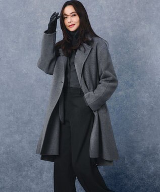 23区 S 【滝沢眞規子さん着用/WEB限定カラーあり】ウーステッドウール リブタートル ニット グレー系