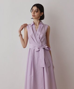 GRACE CONTINENTAL トリアセコットンワンピース ラベンダー