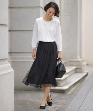 J.PRESS LADIES 【3way】2連パール ネックレス シルバー系