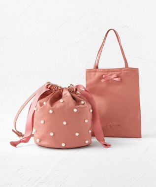 TOCCA 【ヨンアさん×大人百花×TOCCAコラボ】PEARL SHOWER 2SET BAG バッグ コーラルピンク系